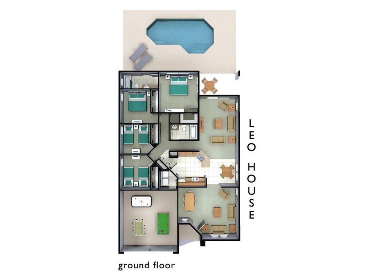 Spacious Villa With Private Pool - No Carpet - Disney Area Kissimmee Bagian luar foto